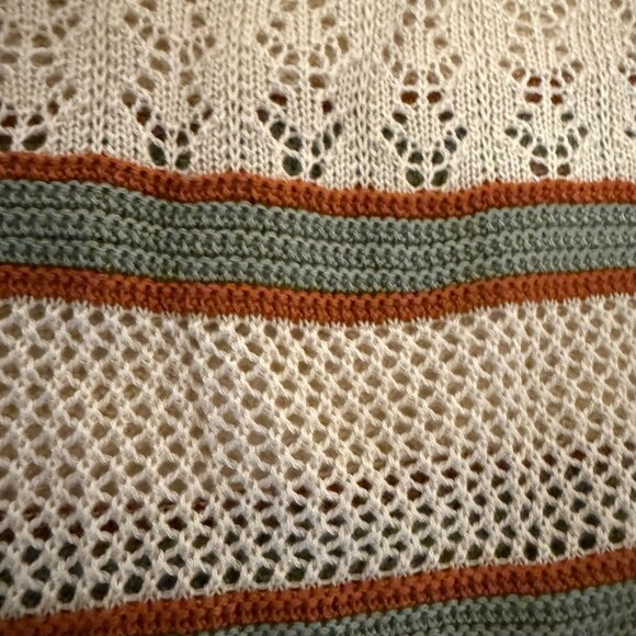 NEW Absolutely Famous Crochet Midi Dress Sz XL Summer Boho Gypsy Knit Sundress - Picture 12 of 13